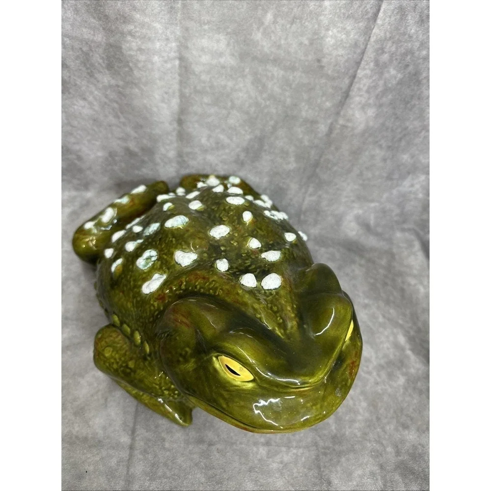 Vintage Arnel 1977 Ceramic Toad Frog Garden Statue Retro Decor 13.5